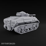 Rolling Over the Rubble Sci-Fi Armoured Tracked Tank — Tracked Cannon