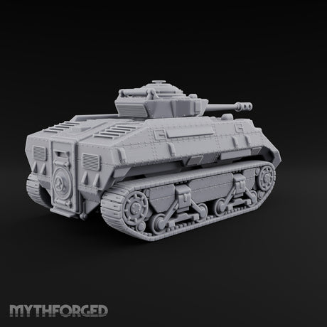 Rolling Over the Rubble Sci-Fi Armoured Tracked Tank — Tracked Cannon