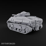 Rolling Over the Rubble Sci-Fi Armoured Tracked Tank — Tracked Cannon