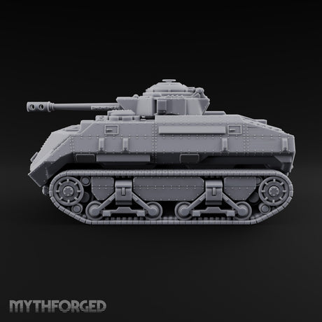 Rolling Over the Rubble Sci-Fi Armoured Tracked Tank — Tracked Cannon