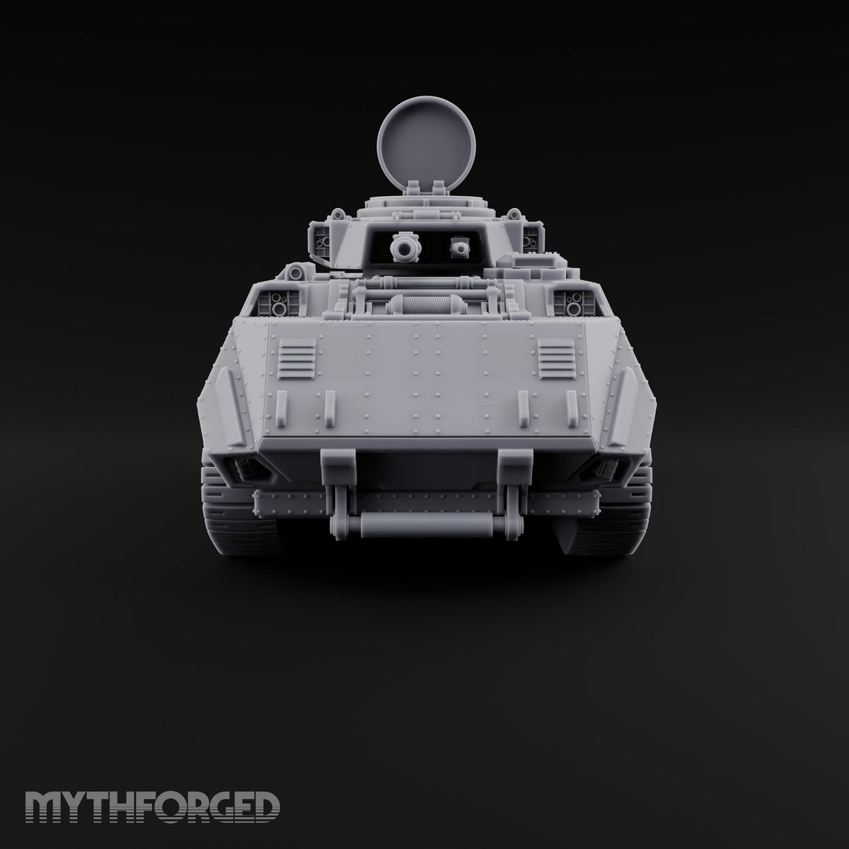 Rolling Over the Rubble Sci-Fi Armoured Tracked Tank — Tracked Energy Cannon