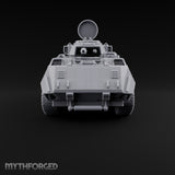 Rolling Over the Rubble Sci-Fi Armoured Tracked Tank — Tracked Energy Cannon