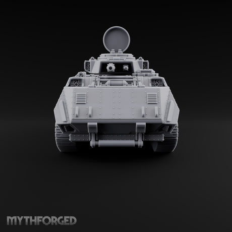 Rolling Over the Rubble Sci-Fi Armoured Tracked Tank — Tracked Energy Cannon