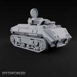 Rolling Over the Rubble Sci-Fi Armoured Tracked Tank — Tracked Energy Cannon