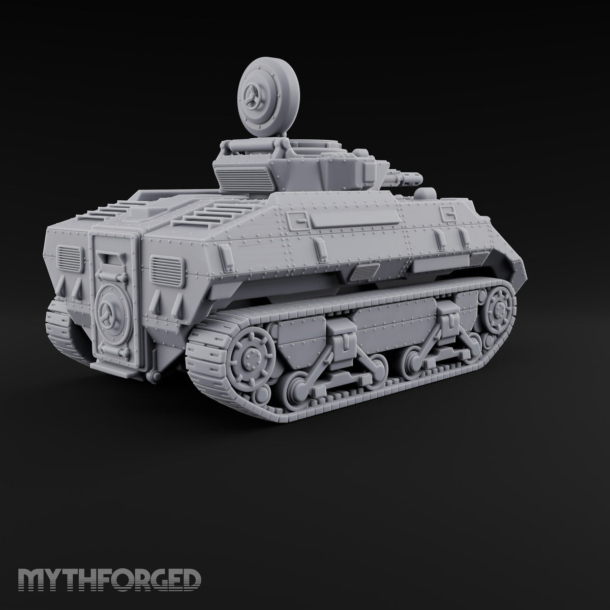 Rolling Over the Rubble Sci-Fi Armoured Tracked Tank — Tracked Energy Cannon