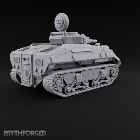 Rolling Over the Rubble Sci-Fi Armoured Tracked Tank — Tracked Energy Cannon