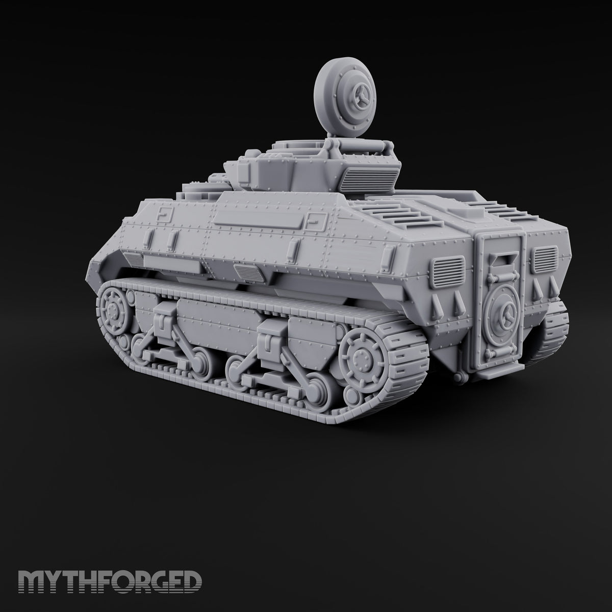 Rolling Over the Rubble Sci-Fi Armoured Tracked Tank — Tracked Energy Cannon