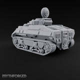 Rolling Over the Rubble Sci-Fi Armoured Tracked Tank — Tracked Energy Cannon
