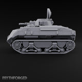 Rolling Over the Rubble Sci-Fi Armoured Tracked Tank — Tracked Energy Cannon