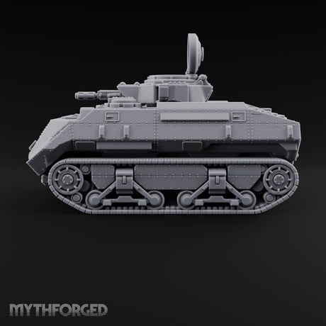 Rolling Over the Rubble Sci-Fi Armoured Tracked Tank — Tracked Energy Cannon