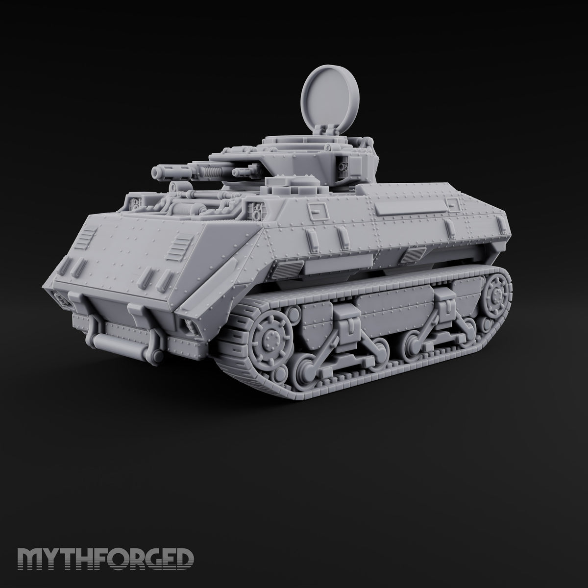 Rolling Over the Rubble Sci-Fi Armoured Tracked Tank — Tracked Energy Cannon