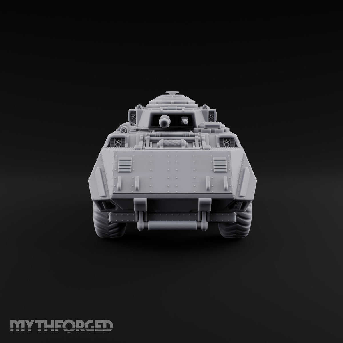 Rolling Over the Rubble Sci-Fi Armoured Tracked Tank — Wheeled Heavy Cannon