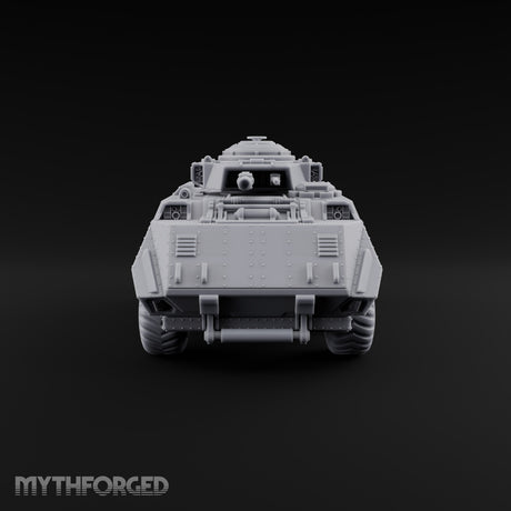 Rolling Over the Rubble Sci-Fi Armoured Tracked Tank — Wheeled Heavy Cannon