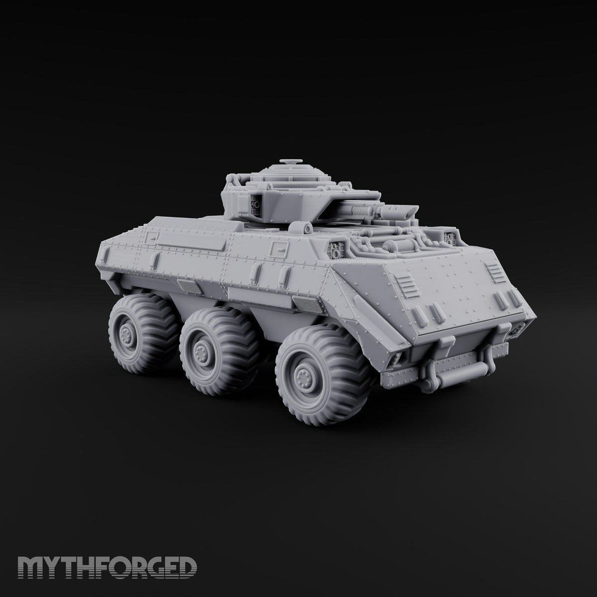 Rolling Over the Rubble Sci-Fi Armoured Tracked Tank — Wheeled Heavy Cannon
