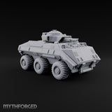 Rolling Over the Rubble Sci-Fi Armoured Tracked Tank — Wheeled Heavy Cannon