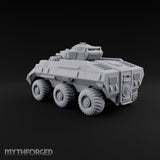 Rolling Over the Rubble Sci-Fi Armoured Tracked Tank — Wheeled Heavy Cannon