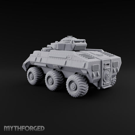 Rolling Over the Rubble Sci-Fi Armoured Tracked Tank — Wheeled Heavy Cannon