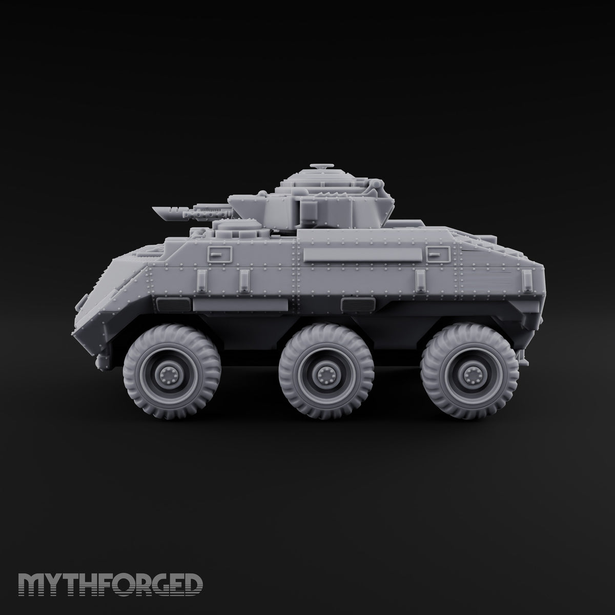 Rolling Over the Rubble Sci-Fi Armoured Tracked Tank — Wheeled Heavy Cannon