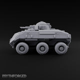 Rolling Over the Rubble Sci-Fi Armoured Tracked Tank — Wheeled Heavy Cannon