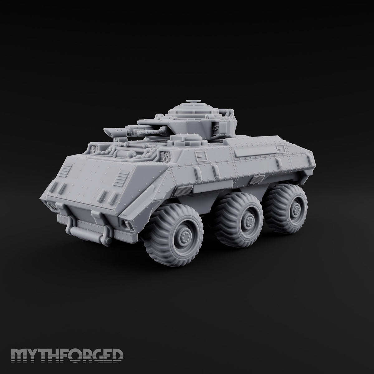 Rolling Over the Rubble Sci-Fi Armoured Tracked Tank — Wheeled Heavy Cannon