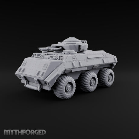 Rolling Over the Rubble Sci-Fi Armoured Tracked Tank — Wheeled Heavy Cannon