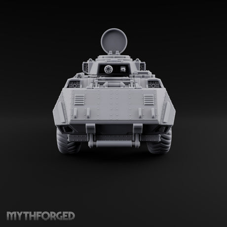 Rolling Over the Rubble Sci-Fi Armoured Tracked Tank — Wheeled Rotary Cannon