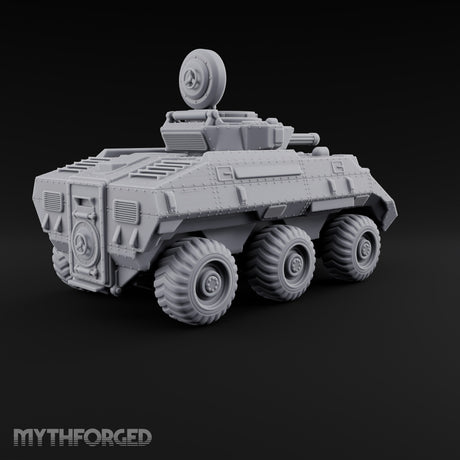 Rolling Over the Rubble Sci-Fi Armoured Tracked Tank — Wheeled Rotary Cannon