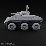 Rolling Over the Rubble Sci-Fi Armoured Tracked Tank — Wheeled Rotary Cannon