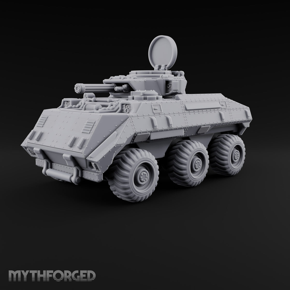 Rolling Over the Rubble Sci-Fi Armoured Tracked Tank — Wheeled Rotary Cannon