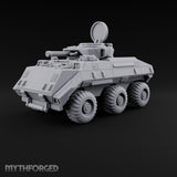 Rolling Over the Rubble Sci-Fi Armoured Tracked Tank — Wheeled Rotary Cannon