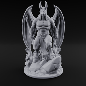 Striding Through Flames Demon Overlord Miniature for Dungeons and Dragons, Pathfinder or other TTRPGs