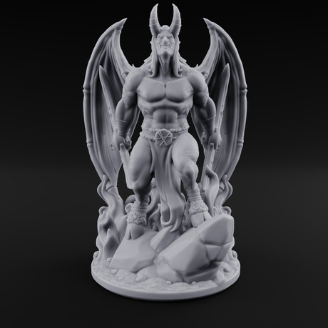 Striding Through Flames Demon Overlord Miniature for Dungeons and Dragons, Pathfinder or other TTRPGs