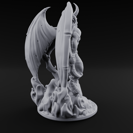 Striding Through Flames Demon Overlord Miniature for Dungeons and Dragons, Pathfinder or other TTRPGs
