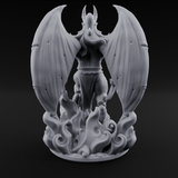 Striding Through Flames Demon Overlord Miniature for Dungeons and Dragons, Pathfinder or other TTRPGs