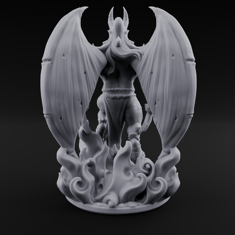 Striding Through Flames Demon Overlord Miniature for Dungeons and Dragons, Pathfinder or other TTRPGs