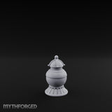 Filigree-Banded Ball-Knobbed Decorative Lidded Vase gallery 1
