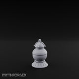 Filigree-Banded Ball-Knobbed Decorative Lidded Vase gallery 3