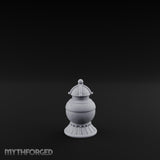 Filigree-Banded Ball-Knobbed Decorative Lidded Vase gallery 5
