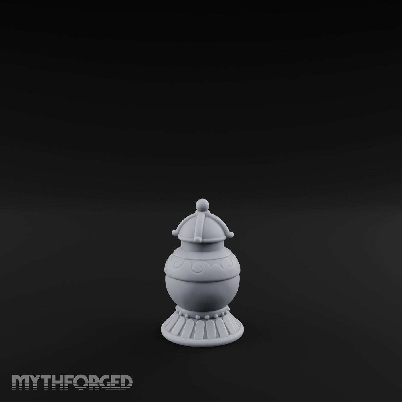 Filigree-Banded Ball-Knobbed Decorative Lidded Vase gallery 9