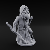 Fist Clenching Gnome Mage Miniature for Dungeons and Dragons, Pathfinder or other TTRPGs