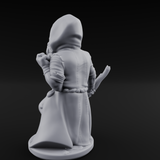 Fist Clenching Gnome Mage Miniature for Dungeons and Dragons, Pathfinder or other TTRPGs