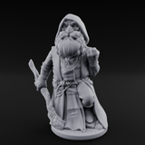 Fist Clenching Gnome Mage Miniature for Dungeons and Dragons, Pathfinder or other TTRPGs