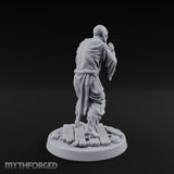 Finger Curling Robe Rotting Zombie Pilgrim Miniature for Dungeons and Dragons, Pathfinder or other TTRPGs