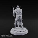 Finger Curling Robe Rotting Zombie Pilgrim Miniature for Dungeons and Dragons, Pathfinder or other TTRPGs