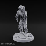Finger Curling Robe Rotting Zombie Pilgrim Miniature for Dungeons and Dragons, Pathfinder or other TTRPGs