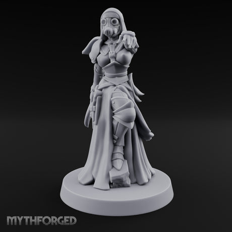 Finger Pointing Striding Human Medic Nun Miniature for Dungeons and Dragons, Pathfinder or other TTRPGs