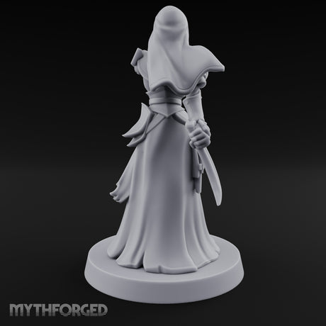 Finger Pointing Striding Human Medic Nun Miniature for Dungeons and Dragons, Pathfinder or other TTRPGs