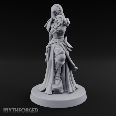 Finger Pointing Striding Human Medic Nun Miniature for Dungeons and Dragons, Pathfinder or other TTRPGs