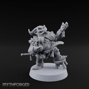 Finger Wagging Dwarf Bard Miniature for Dungeons and Dragons, Pathfinder or other TTRPGs