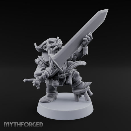 Finger Wagging Dwarf Bard Miniature for Dungeons and Dragons, Pathfinder or other TTRPGs